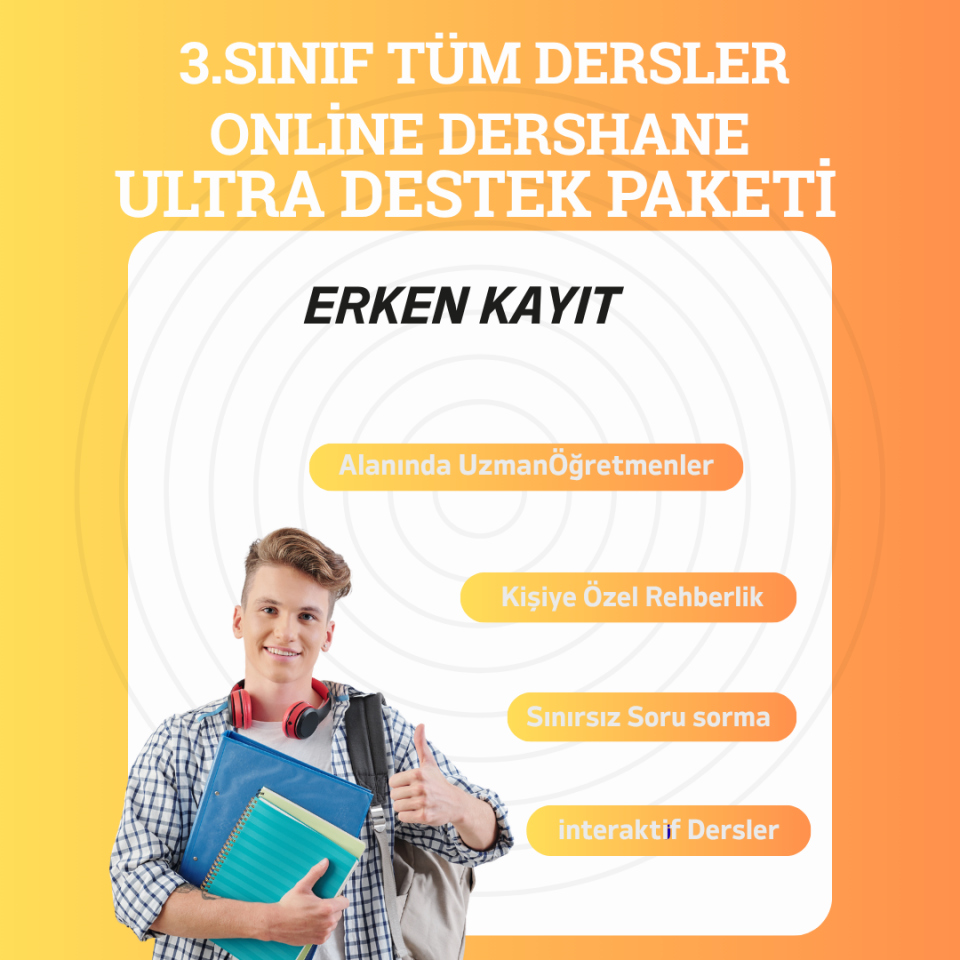 3.Sınıf Tüm Dersler Ultra Destek Paketi Erken Kayıt(2026-2027)