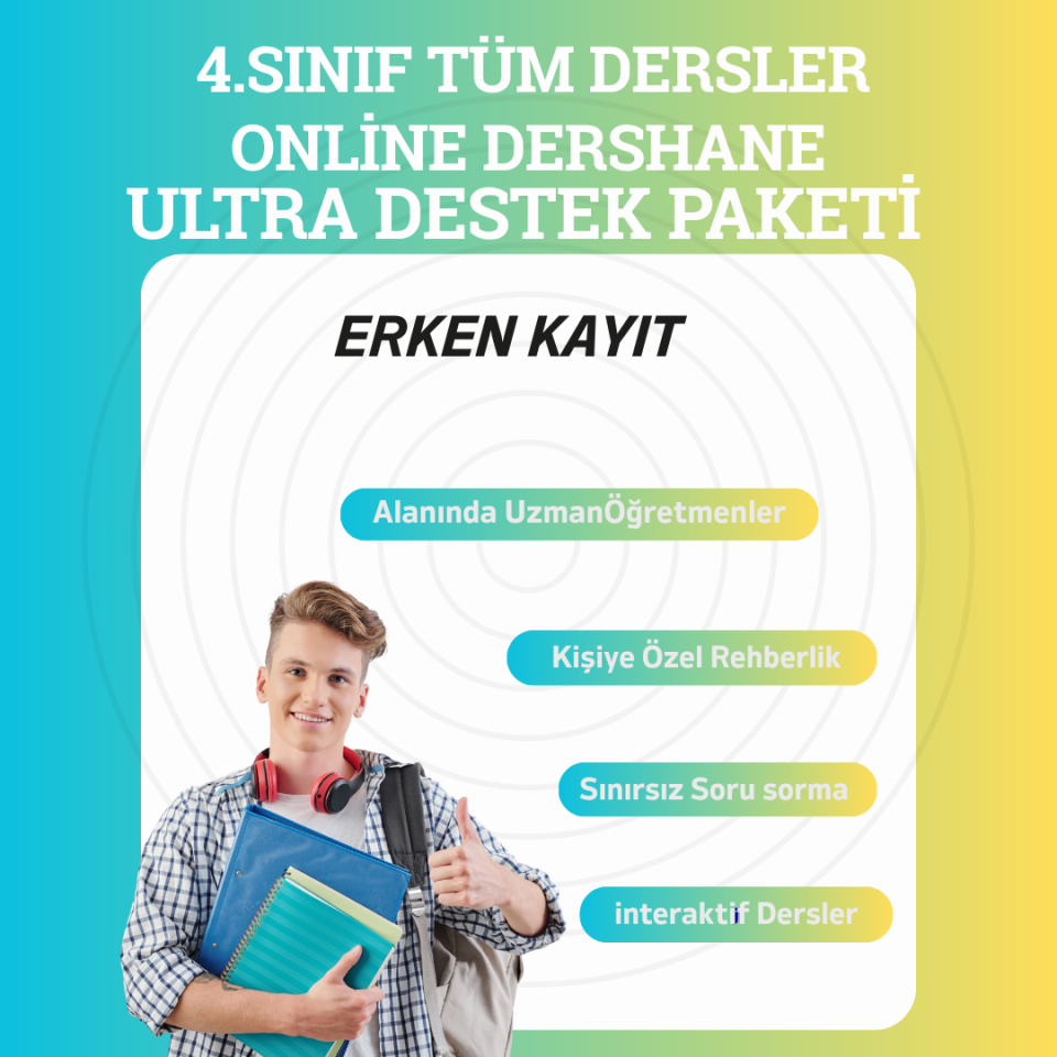 4.Sınıf Tüm Dersler Ultra Destek Paketi Erken Kayıt(2026-2027)