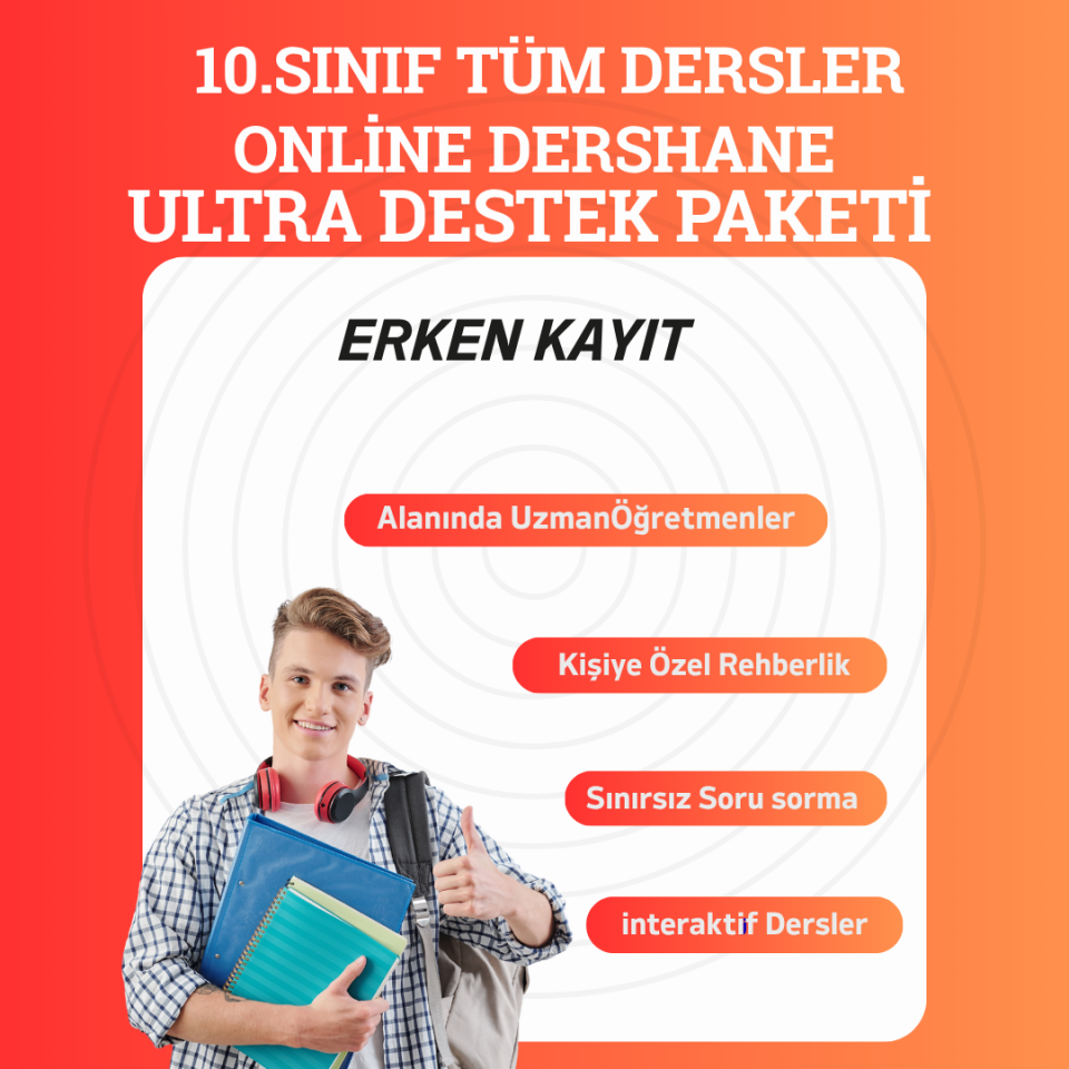 2026-2027 10.Sınıf Tüm Dersler Ultra Destek Paketi Erken Kayıt