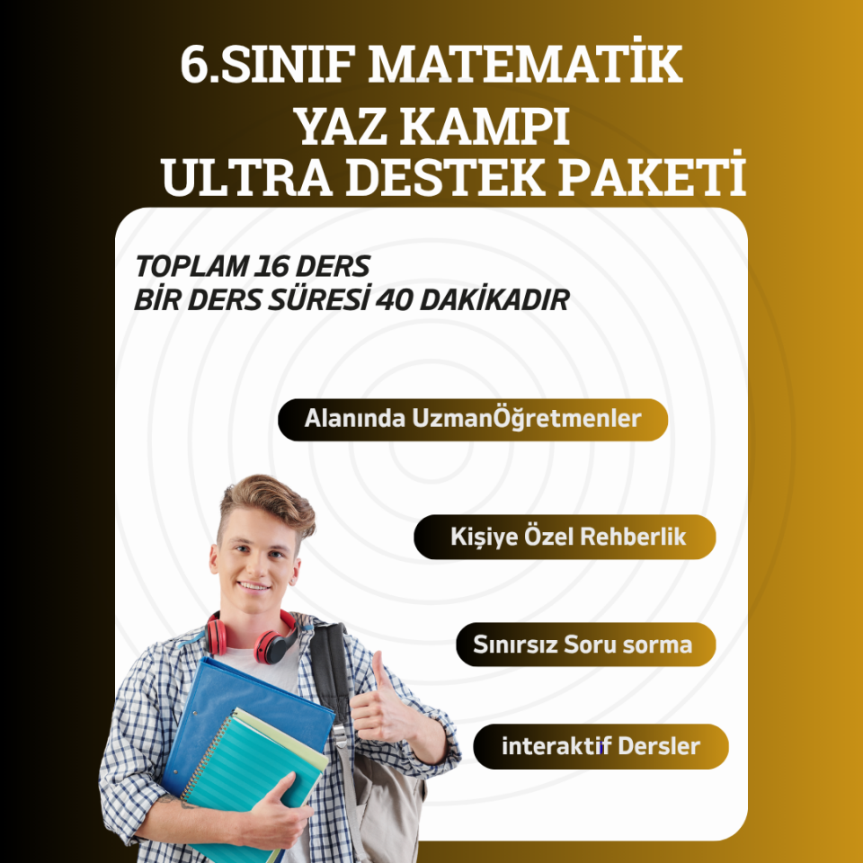 6.Sınıf Matematik Yaz Kampı Ultra Destek Paketi