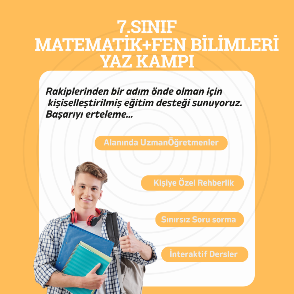7.Sınıf Sayısal Dersler Yaz Kampı Vip Grup Ders Paketi