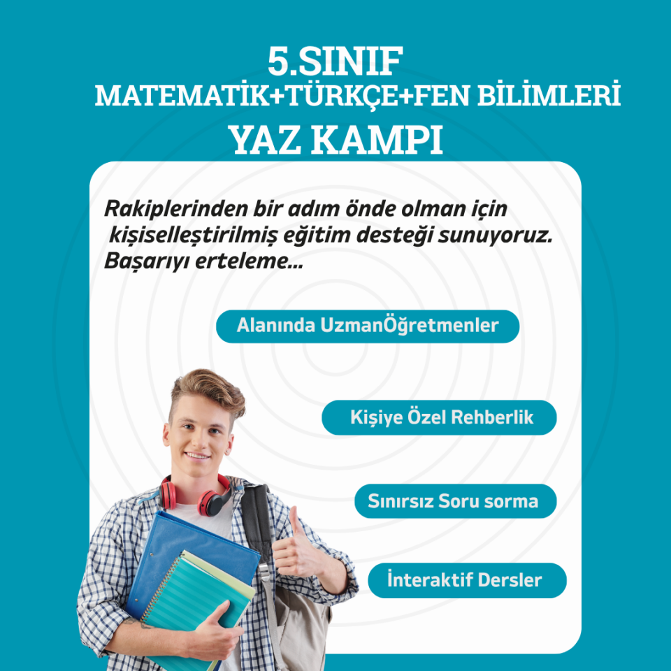 5.Sınıf Ana Dersler Yaz Kampı Vip Grup Ders Paketi